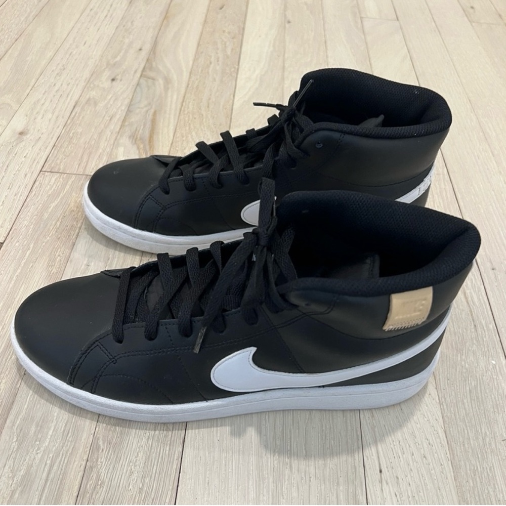Nike Court Royale 2 Mid-Top Sneaker Men's Black and White Size 9 - Picture 5 of 7